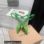 Gianvito Rossi Heel 10.5cm TPU Plexi Ribbon d'Orsay Slingback Pumps PVC Green 2022
