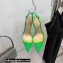 Gianvito Rossi Heel 10.5cm TPU Plexi Ribbon d'Orsay Slingback Pumps PVC Green 2022