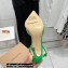 Gianvito Rossi Heel 10.5cm TPU Plexi Ribbon d'Orsay Slingback Pumps PVC Green 2022