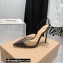 Gianvito Rossi Heel 10.5cm TPU Plexi Ribbon d'Orsay Slingback Pumps PVC Black 2022