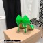 Gianvito Rossi Heel 10.5cm TPU BREE Plexi Sandals PVC Green 2022