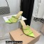 Gianvito Rossi Heel 10.5cm Alisa Mules Light Green 2022