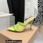 Gianvito Rossi Heel 10.5cm Alisa Mules Light Green 2022