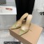Gianvito Rossi Heel 10.5cm TPU Plexi ELLE Mules PVC Glitter Gold 2022