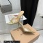 Gianvito Rossi Heel 10.5cm TPU Plexi ELLE Mules PVC Glitter Gold 2022