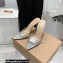 Gianvito Rossi Heel 10.5cm TPU Plexi ELLE Mules PVC Glitter Silver 2022