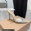 Gianvito Rossi Heel 10.5cm TPU Plexi ELLE Mules PVC Glitter Silver 2022
