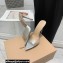 Gianvito Rossi Heel 10.5cm TPU Plexi ELLE Mules PVC Glitter Silver 2022