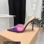 Gianvito Rossi Heel 10.5cm TPU Plexi ELLE Mules PVC Purple 2022