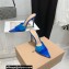 Gianvito Rossi Heel 10.5cm TPU Plexi ELLE Mules PVC Blue 2022