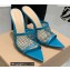 Gianvito Rossi Heel 10.5cm Alisa Mules Blue 2022