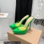 Gianvito Rossi Heel 13.5cm Platform 3cm TPU Plexi BETTY Mules PVC Green 2022