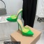 Gianvito Rossi Heel 13.5cm Platform 3cm TPU Plexi BETTY Mules PVC Green 2022