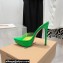 Gianvito Rossi Heel 13.5cm Platform 3cm TPU Plexi BETTY Mules PVC Green 2022