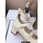 Dior Heel 4cm Calfskin D-Doll Pumps with Ankle Strap Creamy 2022