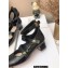 Dior Heel 4cm Calfskin D-Doll Pumps with Ankle Strap Black 2022