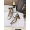 Dior Heel 7cm Calfskin D-Doll Pumps Silver 2022
