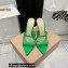 Gianvito Rossi Heel 10.5cm Alisa Mules Green 2022