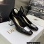 Dior Heel 6.5cm Patent Calfskin La Parisienne Pumps Black 2022