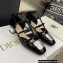 Dior Heel 3.5cm Patent Calfskin La Parisienne Ballerina Flats Black 2022