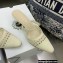 Dior Heel 6.5cm Mesh Cannage Embroidery Capture Mules Creamy 2022
