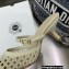 Dior Heel 6.5cm Mesh Cannage Embroidery Capture Mules Creamy 2022