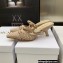 Dior Heel 6.5cm Mesh Cannage Embroidery Capture Mules Nude 2022