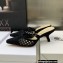 Dior Heel 6.5cm Mesh Cannage Embroidery Capture Mules Black 2022