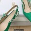 Dior Heel 6.5cm J'Adior Slingback Pumps in Cotton Embroidery Green 2022