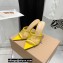 Gianvito Rossi Heel 10.5cm Alisa Mules Yellow 2022