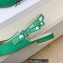Dior J'Adior Slingback Ballerina Flats in Cotton Embroidery Green 2022