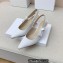 Dior Heel 6.5cm J'Adior Slingback Pumps in Cotton Embroidery White 2022