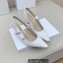 Dior Heel 6.5cm J'Adior Slingback Pumps in Cotton Embroidery White 2022