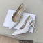 Dior Heel 6.5cm J'Adior Slingback Pumps in Cotton Embroidery White 2022