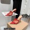 Gianvito Rossi Heel 10.5cm Alisa Mules Red 2022