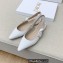 Dior J'Adior Slingback Ballerina Flats in Cotton Embroidery White 2022
