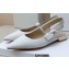 Dior J'Adior Slingback Ballerina Flats in Cotton Embroidery White 2022