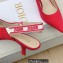 Dior Heel 6.5cm J'Adior Slingback Pumps in Cotton Embroidery Red 2022