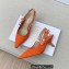 Dior Heel 6.5cm J'Adior Slingback Pumps in Cotton Embroidery Orange 2022