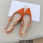Dior J'Adior Slingback Ballerina Flats in Cotton Embroidery Orange 2022