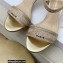Dior Heel 6.5cm Dway Sandals in Cotton Embroidered with Thread and Strass Metallic Gold 2022