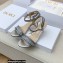 Dior Heel 6.5cm Dway Sandals in Cotton Embroidered with Thread and Strass Metallic Silver 2022