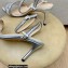 Dior Heel 7.5cm Dway Sandals in Cotton Thread Embroidery and Strass Metallic Silver 2022