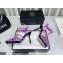 Versace Heel 9.5cm Artifact Jeweled Caged PVC Medusa Jelly Sandals Purple 2022