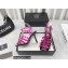 Versace Heel 9.5cm Artifact Jeweled Caged PVC Medusa Jelly Sandals Fuchsia 2022