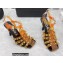 Versace Heel 9.5cm Artifact Jeweled Caged PVC Medusa Jelly Sandals Orange 2022
