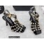 Versace Heel 9.5cm Artifact Jeweled Caged PVC Medusa Jelly Sandals Black 2022