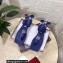 Dolce & Gabbana Nappa leather DG thong sandals Blue with Ankle Strap 2022