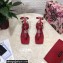 Dolce & Gabbana Nappa leather DG thong sandals Red with Ankle Strap 2022
