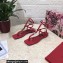 Dolce & Gabbana Nappa leather DG thong sandals Red with Ankle Strap 2022